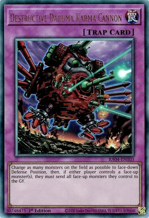 Destructive Daruma Karma Cannon [Ra04-En103] Prismatic Ultimate Rare 1