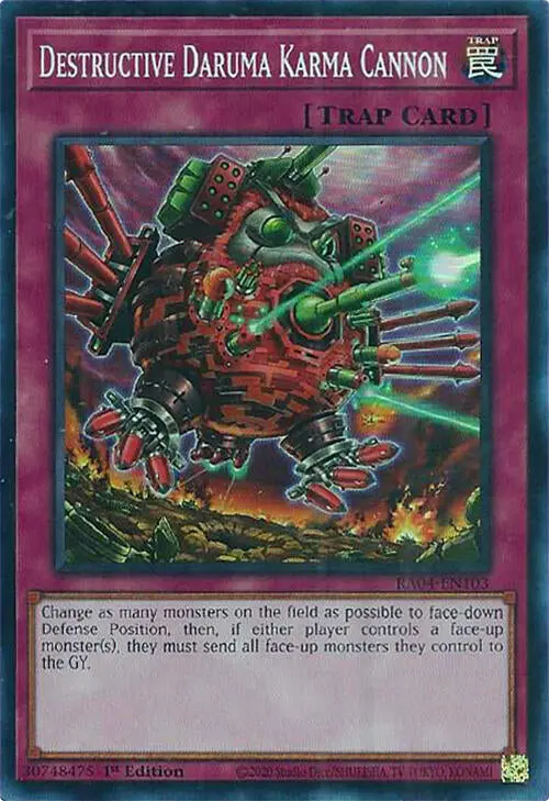 Destructive Daruma Karma Cannon [Ra04-En103] Super Rare 1