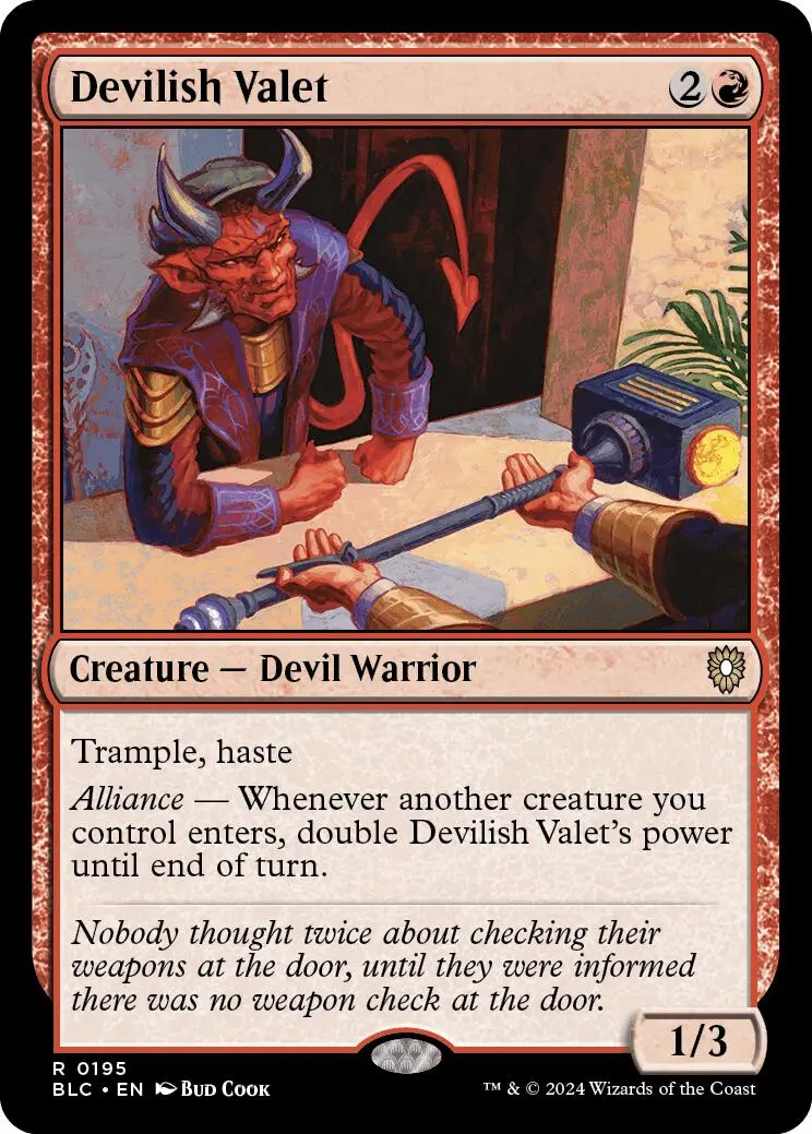 Devilish Valet [Bloomburrow Commander] 1