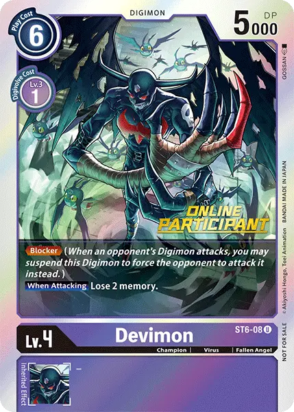 Devimon [St6-08] (Online Participant) [Starter Deck: Venomous Violet Promos] 1