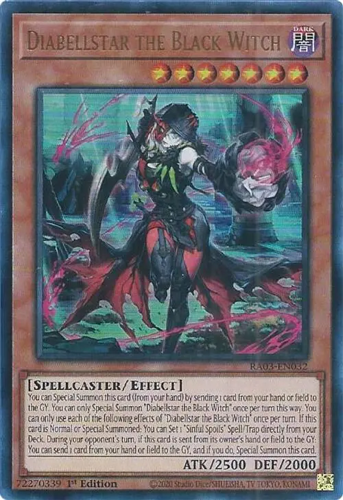 Diabellstar The Black Witch (Ur) [Ra03-En032] Ultra Rare 1