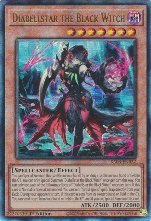 Diabellstar The Black Witch (Utr) [Ra03-En032] Prismatic Ultimate Rare 1