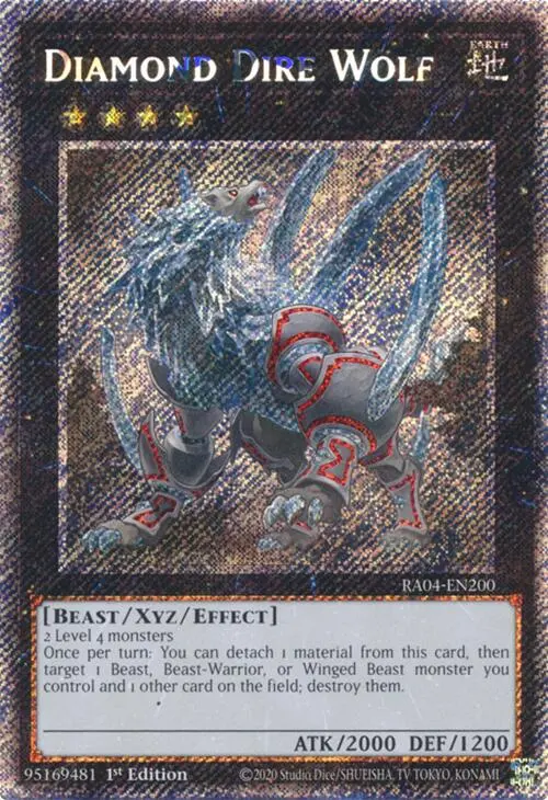 Diamond Dire Wolf [Ra04-En200] Platinum Secret Rare 1