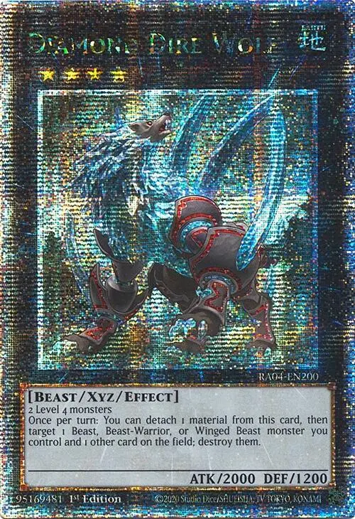 Diamond Dire Wolf [Ra04-En200] Quarter Century Secret Rare 1