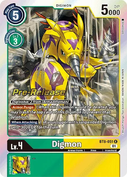 Digmon [Bt8-051] [New Awakening Pre-Release Cards] 1