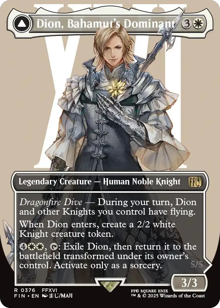 Dion, Bahamut's Dominant // Bahamut, Warden Of Light (Borderless) [Final Fantasy] 1