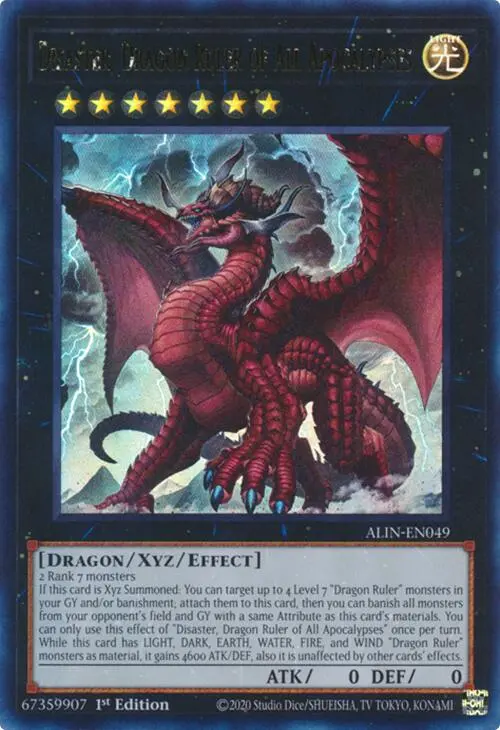 Disaster, Dragon Ruler Of All Apocalypses [Alin-En049] Ultra Rare 1