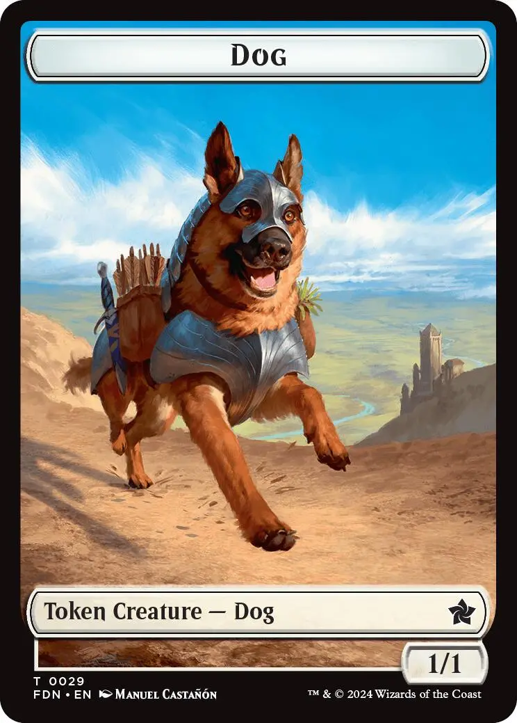Dog // Beast (0033) Double-Sided Token [Foundations Tokens] 1