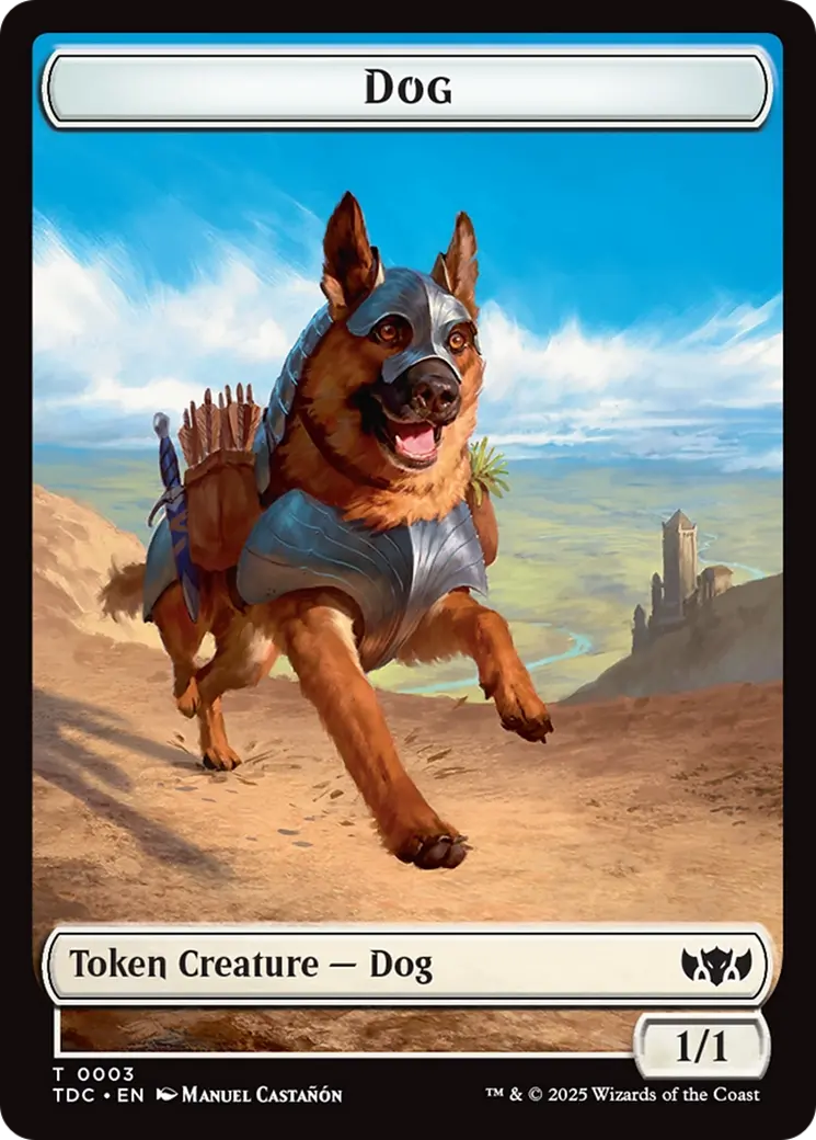 Dog // Goblin Double-Sided Token [Tarkir: Dragonstorm Commander Tokens] 1
