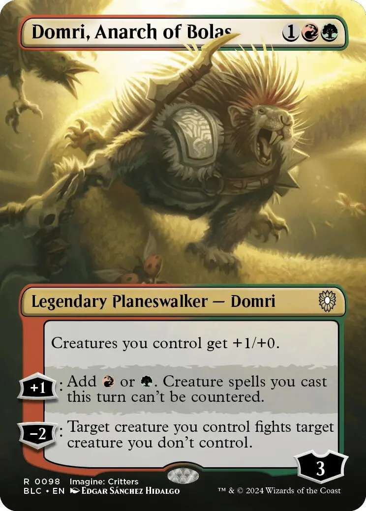 Domri, Anarch Of Bolas (Borderless) [Bloomburrow Commander] 1