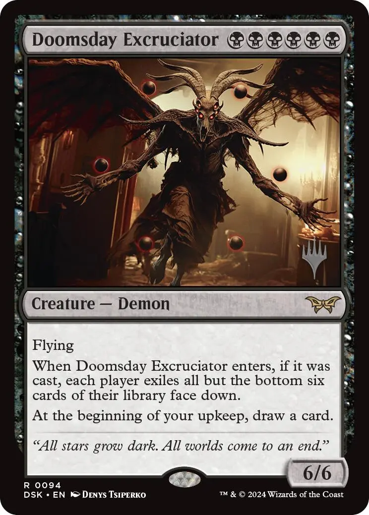 Doomsday Excruciator (Promo Pack) [Duskmourn: House Of Horror Promos] 1