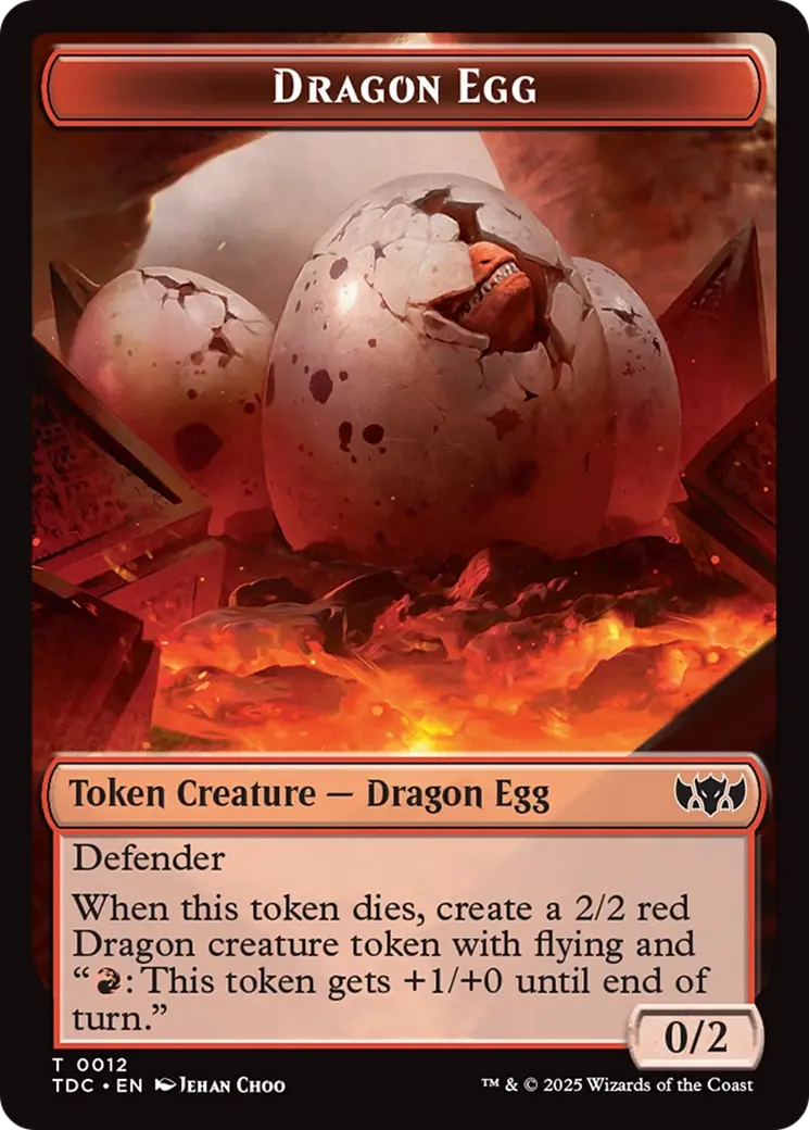 Dragon Egg // Dragon (0013) Double-Sided Token [Tarkir: Dragonstorm Commander Tokens] 1