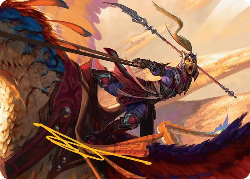 Dragonback Lancer Art Card (3/54) (Gold-Stamped Signature) [Tarkir: Dragonstorm Art Series] 1