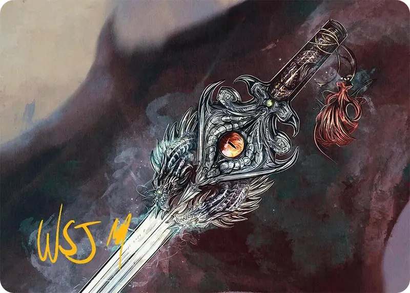 Dragonfire Blade Art Card (40/54) (Gold-Stamped Signature) [Tarkir: Dragonstorm Art Series] 1