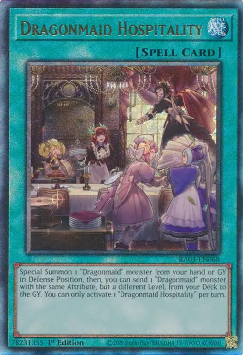 Dragonmaid Hospitality (Utr) [Ra03-En068] Prismatic Ultimate Rare 1