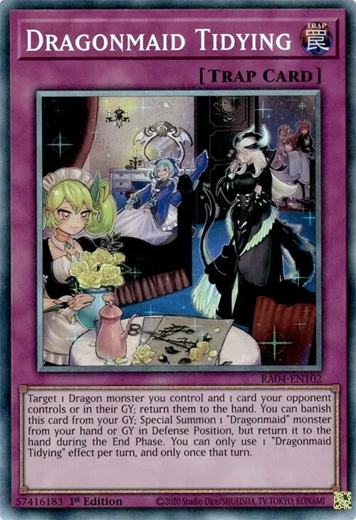 Dragonmaid Tidying [Ra04-En102] Prismatic Collector's Rare 1