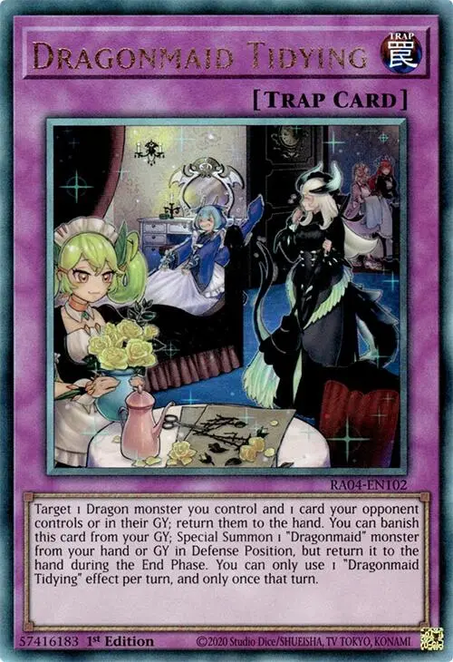 Dragonmaid Tidying [Ra04-En102] Prismatic Ultimate Rare 1