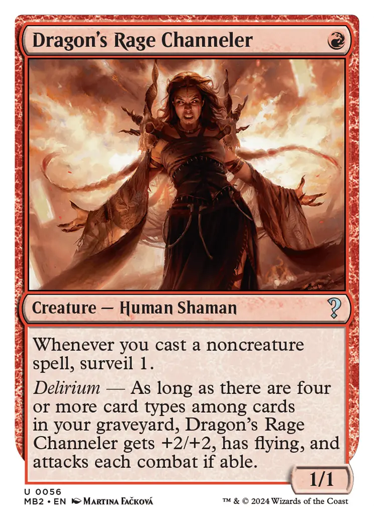 Dragon's Rage Channeler (White Border) [Mystery Booster 2] 1