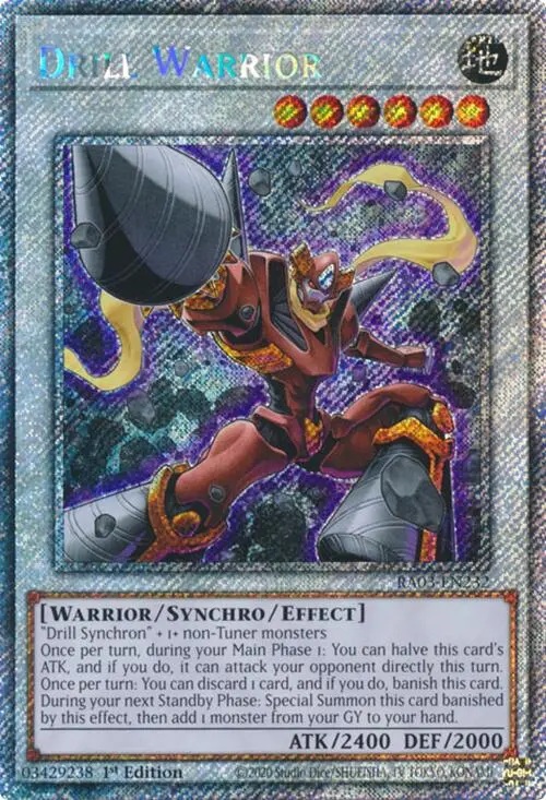 Drill Warrior (Platinum Secret Rare) [Ra03-En232] Platinum Secret Rare 1