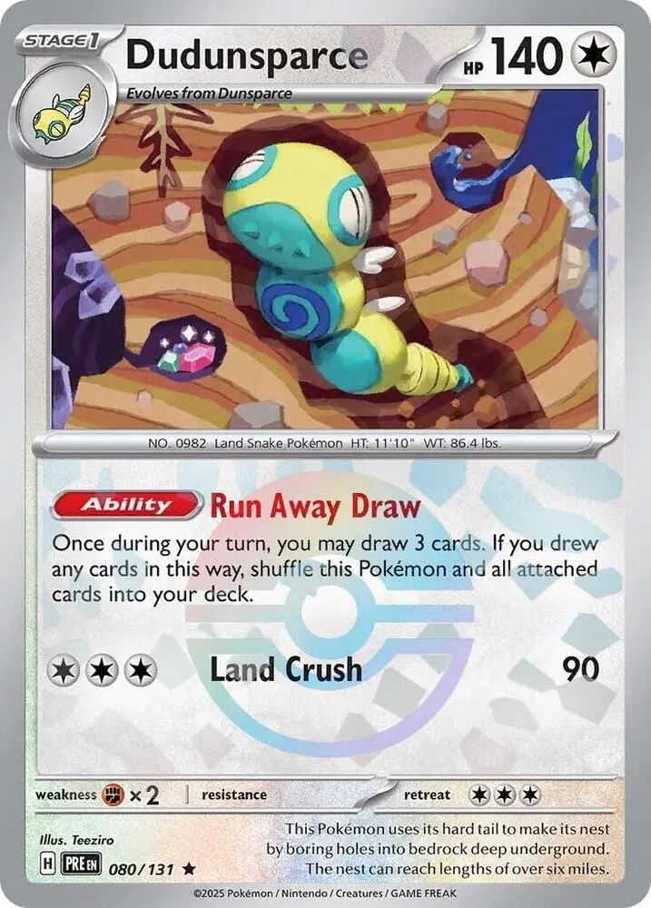 Dudunsparce (080/131) (Poke Ball Pattern) [Scarlet & Violet: Prismatic Evolutions] 1