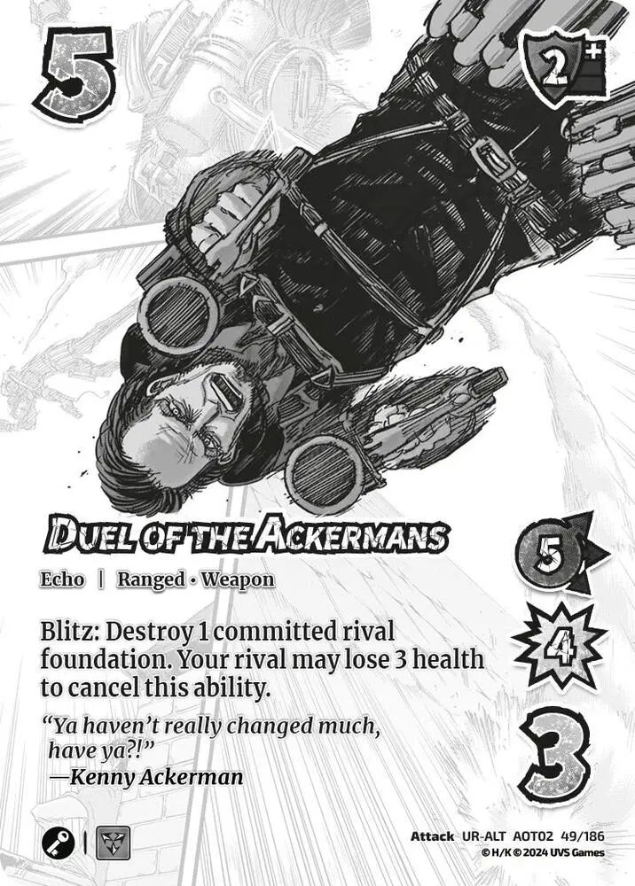 Duel Of The Ackermans (Alternate Art) - Attack On Titan: Origins Of Power (Aot02) 1
