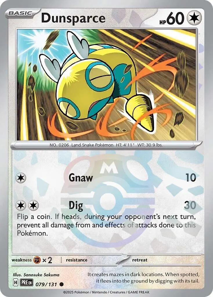 Dunsparce (079/131) (Master Ball Pattern) [Scarlet & Violet: Prismatic Evolutions] 1