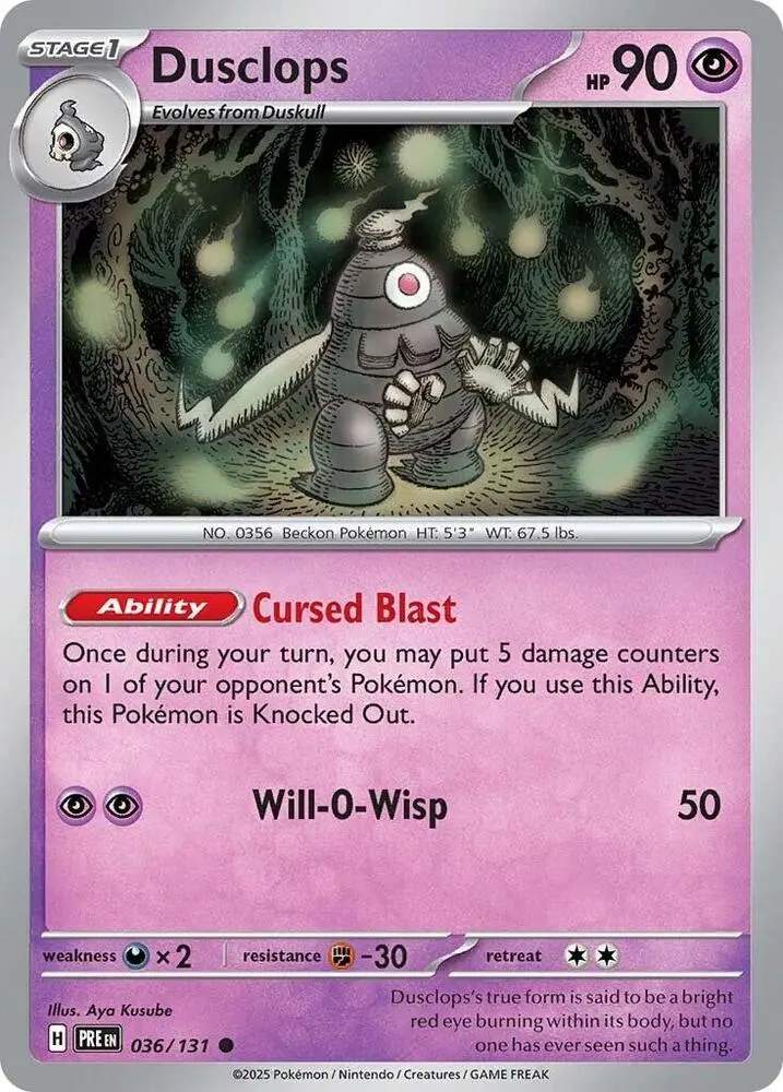 Dusclops (036/131) [Scarlet & Violet: Prismatic Evolutions] 1