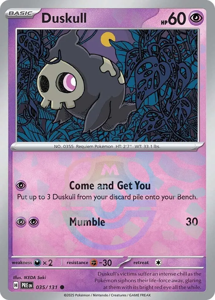 Duskull (035/131) (Master Ball Pattern) [Scarlet & Violet: Prismatic Evolutions] 1