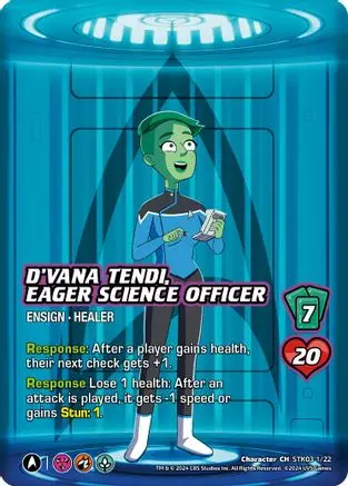 D'vana Tendi, Eager Science Officer - Stk03 1/22 - C - Holofoil 1