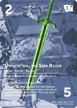 Dwueth'var, Star Razor (Alternate Art) 1