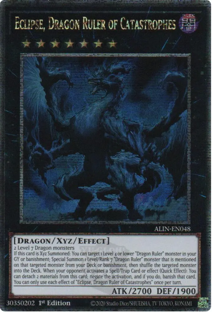 Eclipse, Dragon Ruler Of Catastrophes [Alin-En048] Quarter Century Secret Rare 1