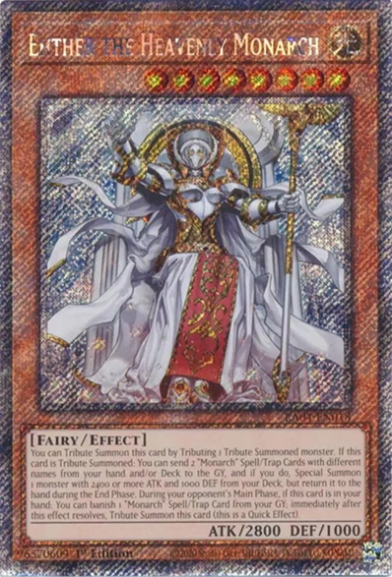 Ehther The Heavenly Monarch [Ra04-En018] Platinum Secret Rare 1