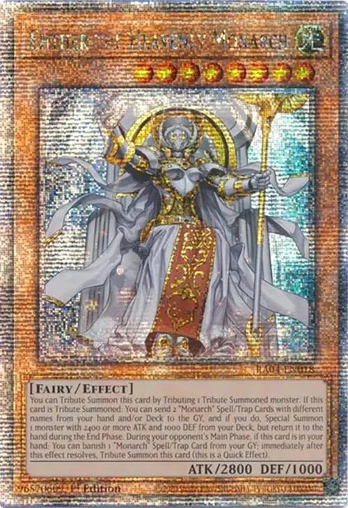 Ehther The Heavenly Monarch [Ra04-En018] Quarter Century Secret Rare 1