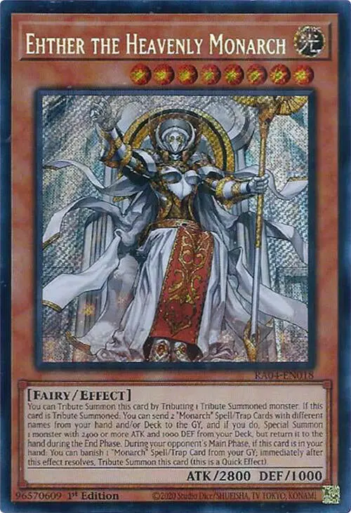 Ehther The Heavenly Monarch [Ra04-En018] Secret Rare 1