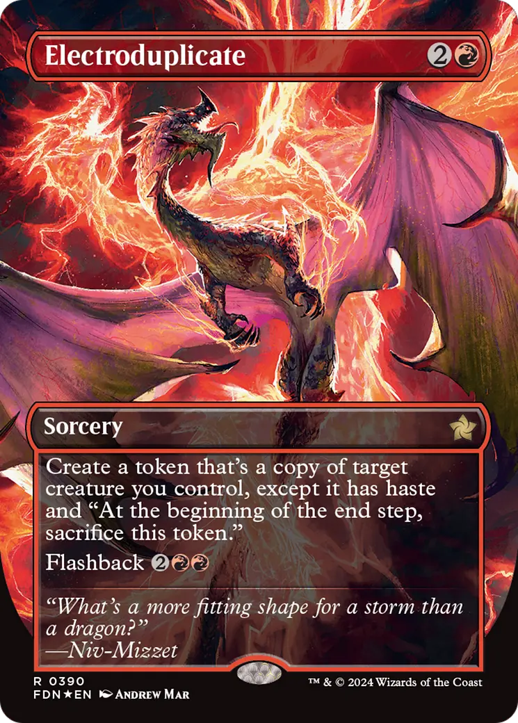 Electroduplicate (Borderless) (Mana Foil) [Foundations] 1