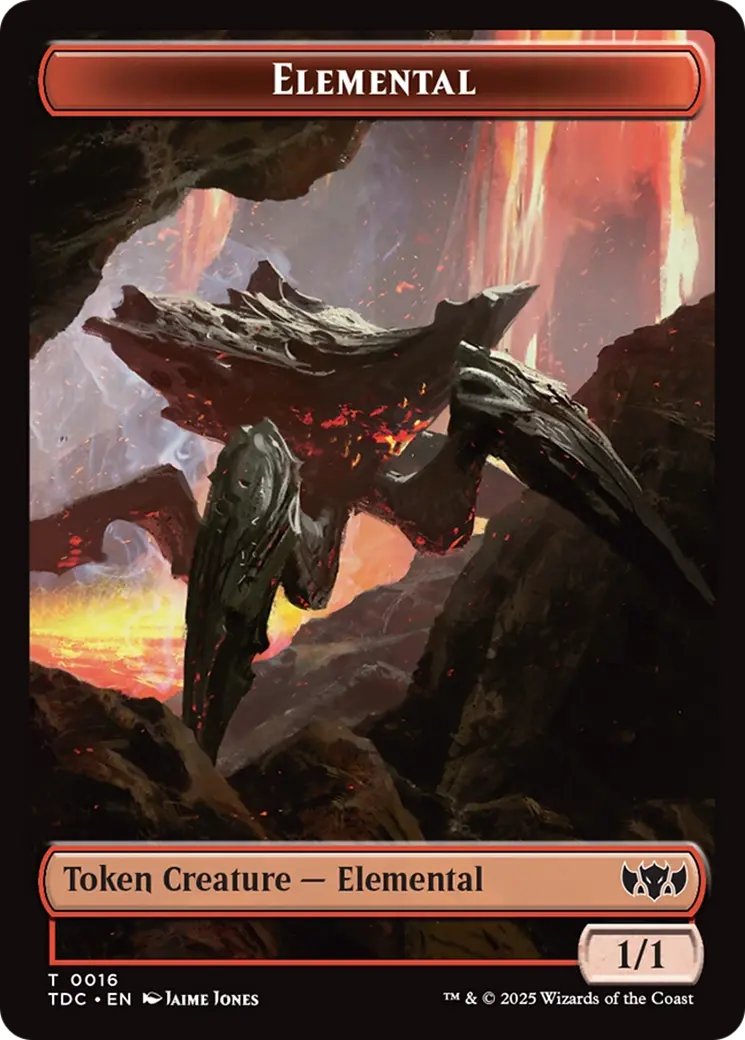 Elemental (0016) // Gold Double-Sided Token [Tarkir: Dragonstorm Commander Tokens] 1