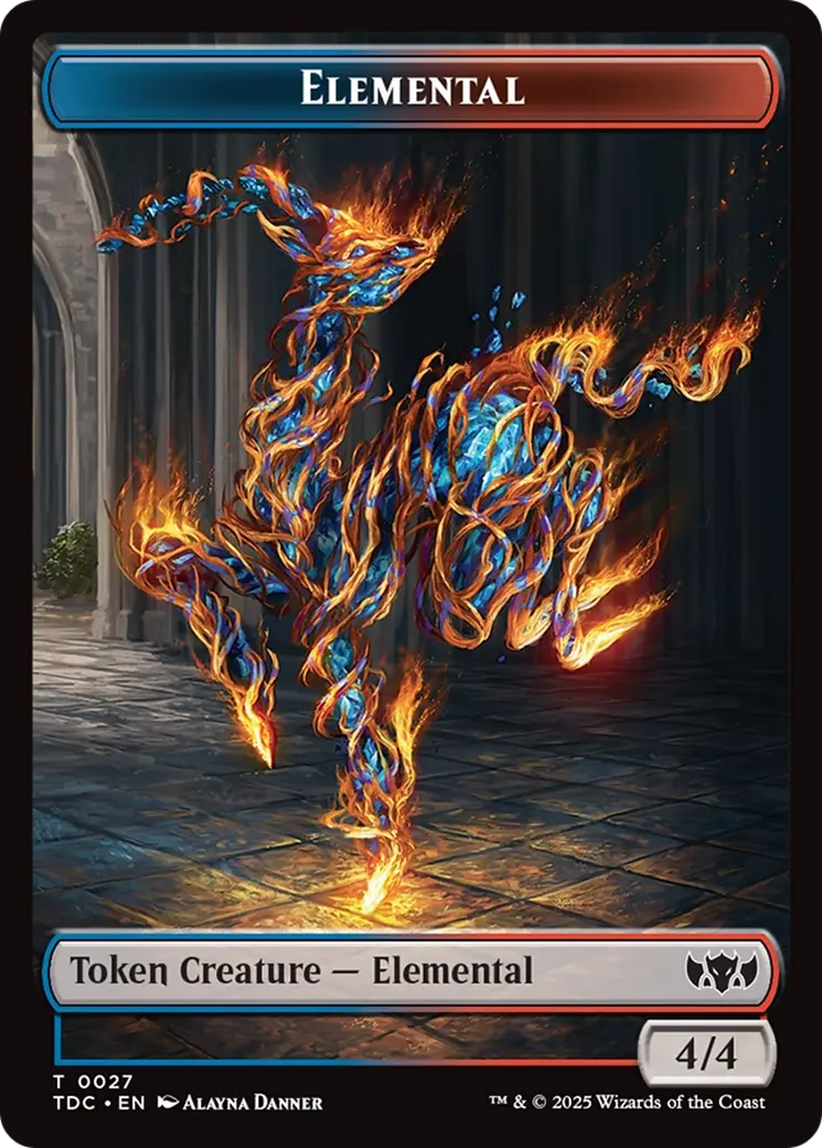 Elemental (0027) // Monk Double-Sided Token [Tarkir: Dragonstorm Commander Tokens] 1