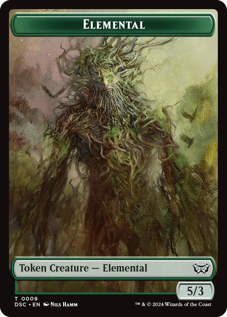 Elemental // Bird Double-Sided Token [Duskmourn: House Of Horror Commander Tokens] 1
