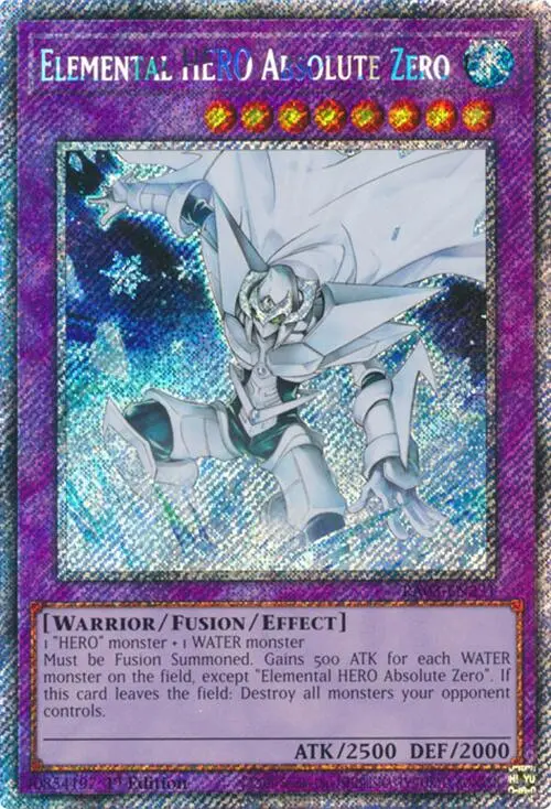 Elemental Hero Absolute Zero (Platinum Secret Rare) [Ra03-En231] Platinum Secret Rare 1