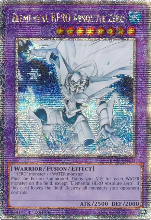Elemental Hero Absolute Zero (Quarter Century Secret Rare) [Ra03-En231] Quarter Century Secret Rare 1
