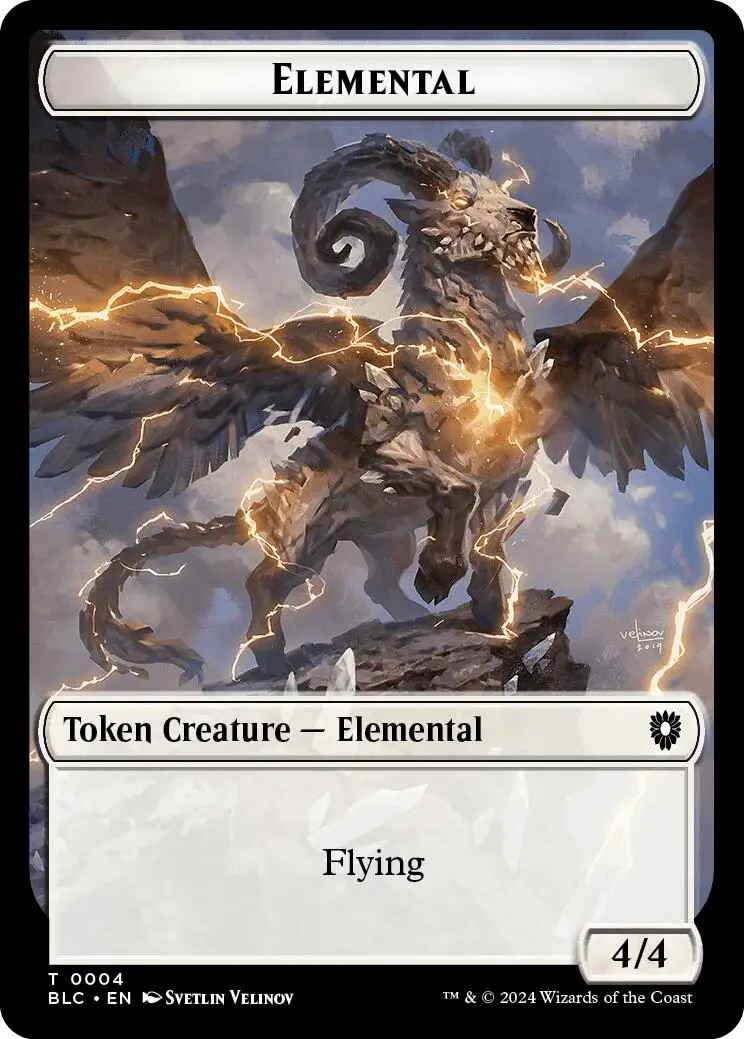 Elemental // Shark Double-Sided Token [Bloomburrow Commander Tokens] 1