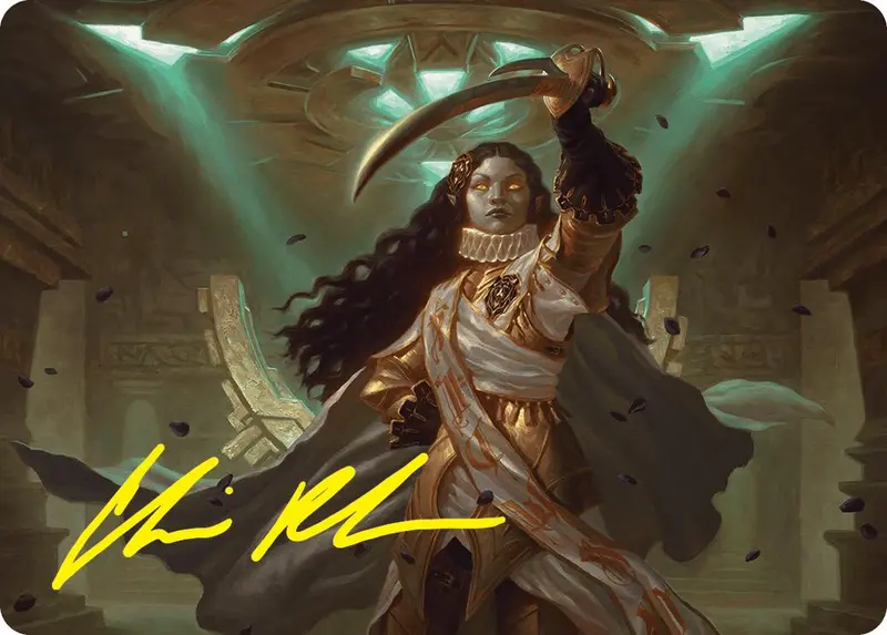 Elenda, Saint Of Dusk Art Card (15/54) (Gold-Stamped Signature) [Foundations Art Series] 1