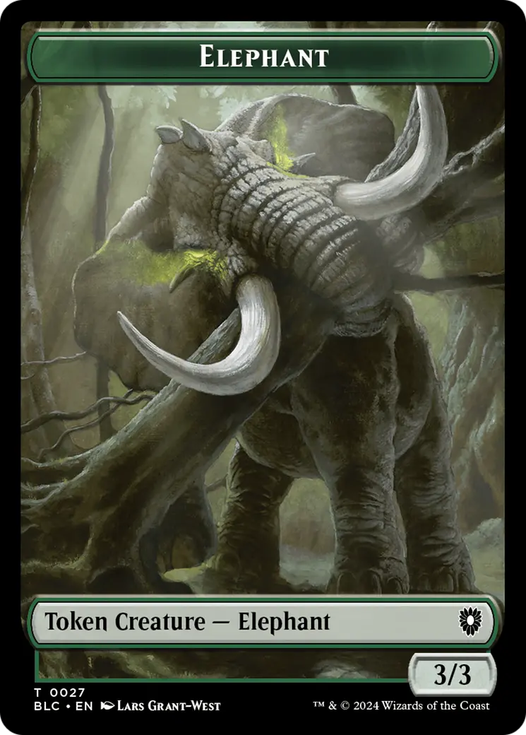 Elephant // Squid Double-Sided Token [Bloomburrow Commander Tokens] 1