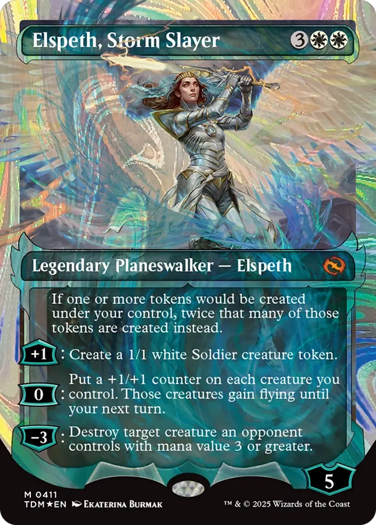 Elspeth, Storm Slayer (Showcase) (Halo Foil) [Tarkir: Dragonstorm] 1
