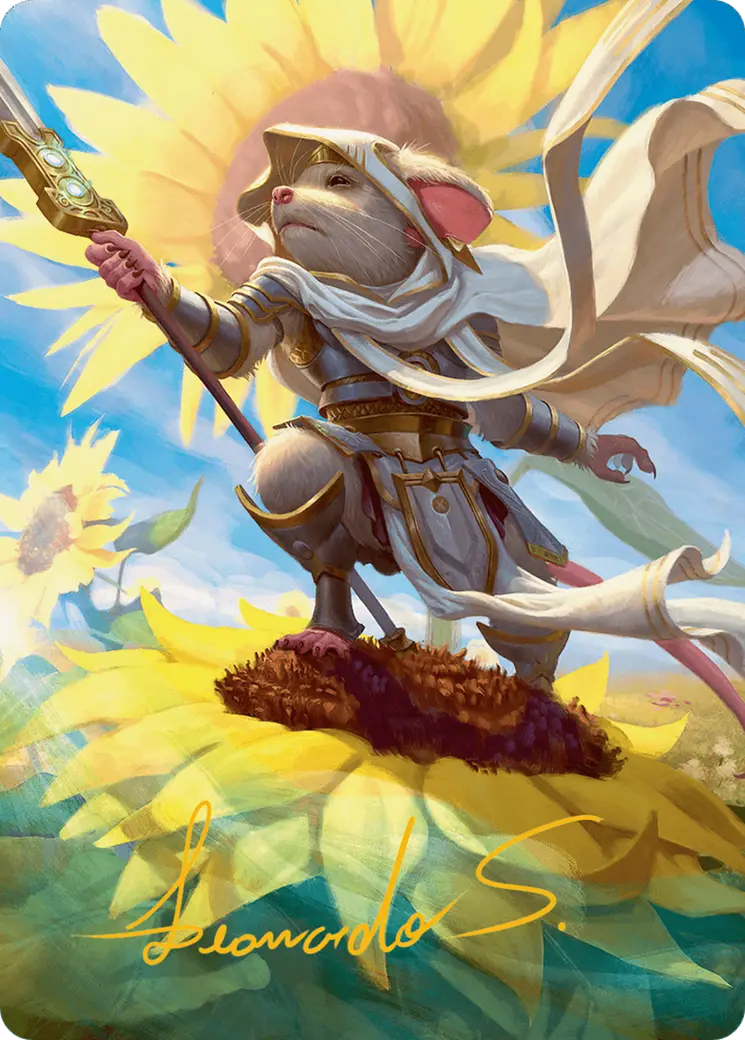 Elspeth, Sun's Champion Art Card (Gold-Stamped Signature) [Bloomburrow Art Series] 1