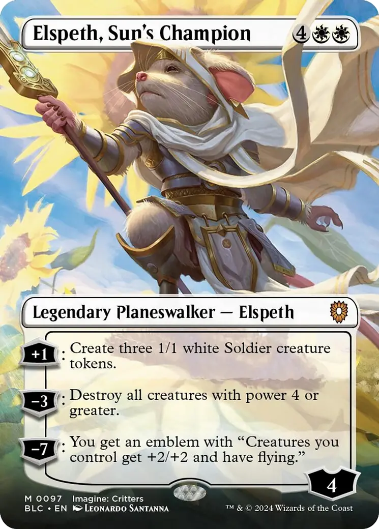 Elspeth, Sun's Champion (Borderless) [Bloomburrow Commander] 1