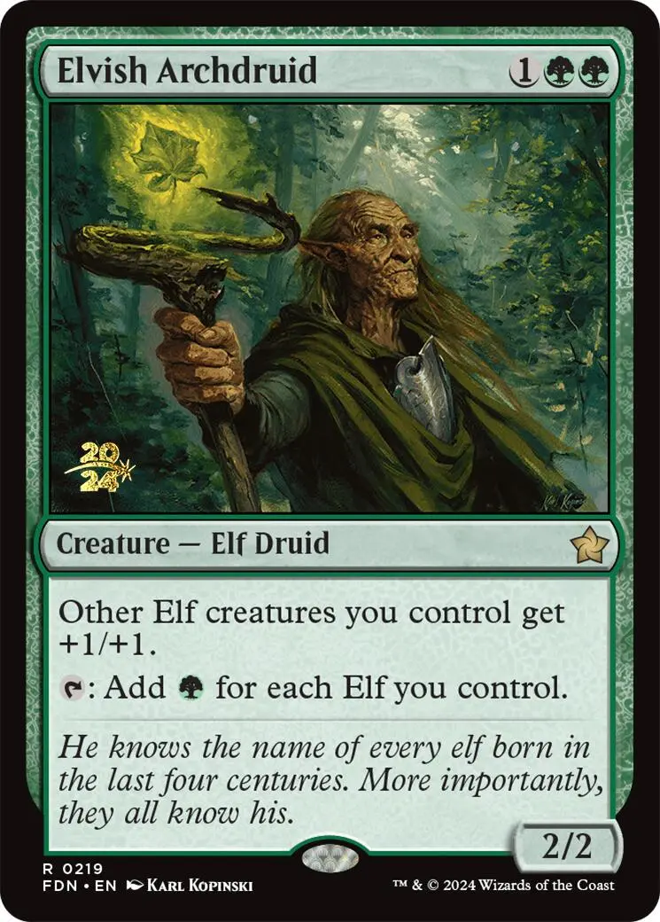 Elvish Archdruid [Foundations Prerelease Promos] 1