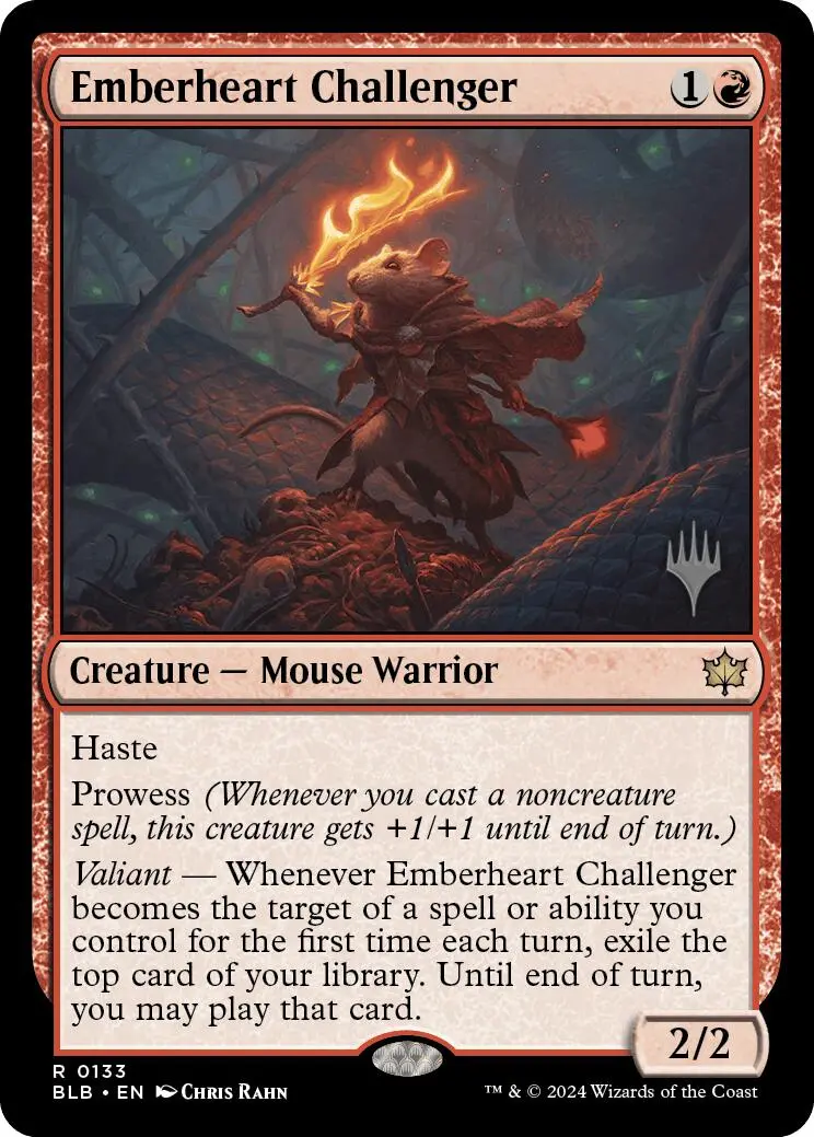 Emberheart Challenger (Promo Pack) [Bloomburrow Promos] 1