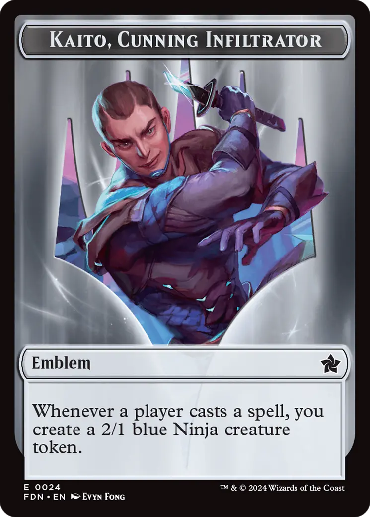 Emblem - Kaito, Cunning Infiltrator // Ninja Doubled-Sided Token [Foundations Tokens] 1