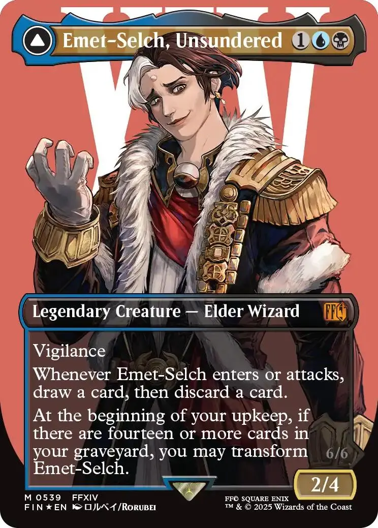 Emet-Selch, Unsundered // Hades, Sorcerer Of Eld (Borderless) (Surge Foil) [Final Fantasy] 1